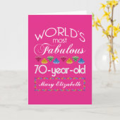 Carte 70e anniversaire des plus fabuleuses pierres color (Fleur jaune)