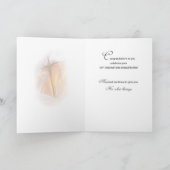 Carte 70e anniversaire d'ordination, bougie croisée (Intérieur)