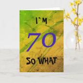 Carte 70e anniversaire drôle (Fleur jaune)