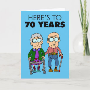 Carte 70e anniversaire du Mariage vieillissant