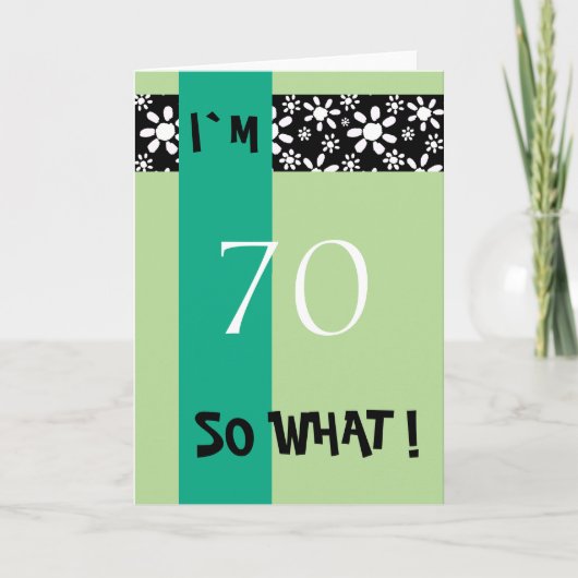 Carte 70e anniversaire Funny Motivational (Devant)