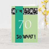 Carte 70e anniversaire Funny Motivational (Fleur jaune)