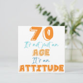 Carte 70e anniversaire Gag cadeau (Debout devant)