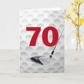 Carte 70e anniversaire Golf Ball Design (Fleur jaune)