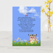 Carte 70e anniversaire humour de l'âge (Fleur jaune)