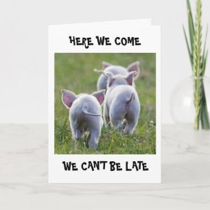 Carte **70e ANNIVERSAIRE** HURRY UP NOUS NE POUVONS PAS