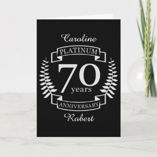 Carte 70e ANNIVERSAIRE Mariage PLATINUM