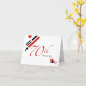 Carte 70e anniversaire (mod birds) (Fleur jaune)