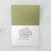 Carte 70e anniversaire Ours assis dans un pneu (Intérieur)