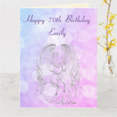 Carte 70e anniversaire personnalisé (Fleur jaune)