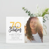 Carte 70e anniversaire photo 70 & fabuleux moderne color (Debout devant)