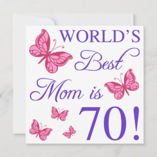 Carte 70e anniversaire pour maman