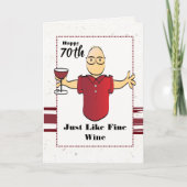 Carte 70e anniversaire pour Man Drôle Cartoon (Devant)