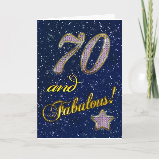 Carte 70e anniversaire pour quelqu'un Fabulous (Devant)