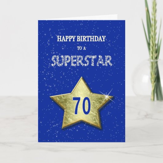 Carte 70e anniversaire pour une superstar (Devant)