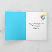 Carte 70e anniversaire Psychedelic 3D Abstrait (Intérieur)