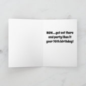 Carte **70e ANNIVERSAIRE** QUELQU'UN DOIT DONNER UN MAUV (Intérieur)