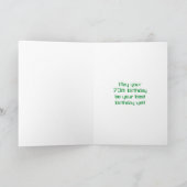 Carte 70e anniversaire : Rouge Digital Clock Style "70" (Intérieur)