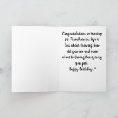 Carte **70e ANNIVERSAIRE** SOUHAITE À UNE BELLE FEMME (Intérieur)