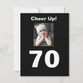 Carte 70e anniversaire Soyez en fête Célébrez la mignonn (Devant)