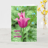 Carte 70e anniversaire Tulip (Fleur jaune)