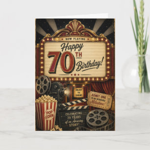 Carte 70e anniversaire vintage