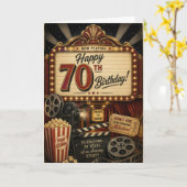Carte 70e anniversaire vintage (Fleur jaune)