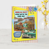 Carte 70e anniversaire ! Wow, même âge que cette Chevy 1 (Fleur jaune)