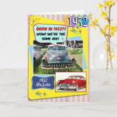 Carte 70e anniversaire ! Wow, même âge que cette Chevy 1 (Fleur jaune)