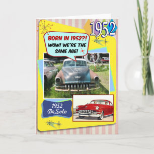 Carte 70e anniversaire ! Wow, même âge que cette Chevy 1