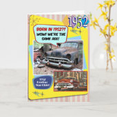 Carte 70e anniversaire ! Wow, même âge que cette Chevy 1 (Fleur jaune)