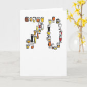 Carte 70e birthday card (Fleur jaune)