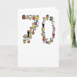 Carte 70e birthday card<br><div class="desc">These greeting cards are inspecred by my day dreams. I hope some of them suit your friends and family !
All the cards are my own designs,  mostly prints of my illustrations using bold colours and humour. Les range is modernes,  made in the UK and professionnally created.</div>