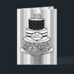 Carte 70e jour de Birthday, 3 White Pattern Cake<br><div class="desc">See other categories including invitations for birthdays and anniversaries with sam/or similar design</div>