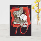 Carte 70e Joyeuse Birthday (Fleur jaune)