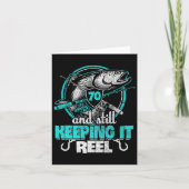 Carte 70e Pêche drôle Anniversaire Chemise pêcheur Keepi (Devant)