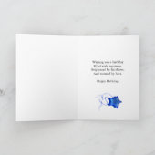 Carte 70ème anniversaire avec boule disco et arc-en-ciel (Intérieur)