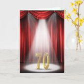 Carte 70th Birthday (Fleur jaune)