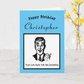 Carte 70th Birthday Retro Cartoon Funny Personalized (Fleur jaune)