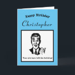 Carte 70th Birthday Retro Cartoon Funny Personalized<br><div class="desc">Say happy birthday and have some fun with this vintage retro style birthday card card. Easily customized using the template provided.</div>