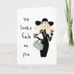Carte **70th & YOU ARE FABULOUS AS USUAL !**<br><div class="desc">WAY TO GO AND SO HAPPY FOR YOU!!!! SEND THIS COOL CARD TO **YOUR FRIEND OR SISTER** WHO HAS JUST TURNED **70** AND IT LOOKS "FABULOUS ON HER FOR SURE !" LET HER KNOW !</div>