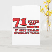 Carte 71 ans Anniversaires (Fleur jaune)