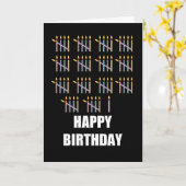 Carte 71e anniversaire avec bougies (Fleur jaune)