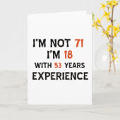 Carte 71e anniversaire cool (Fleur jaune)