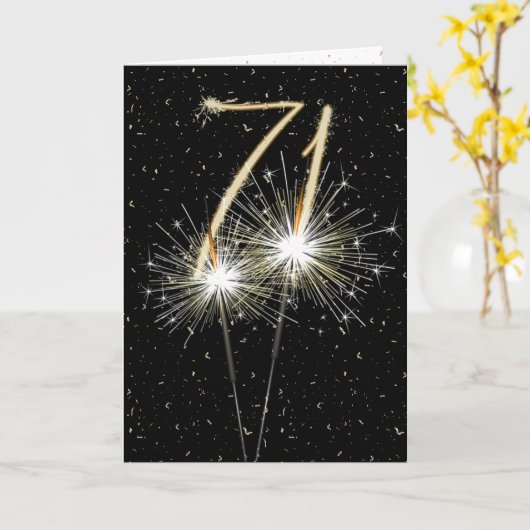 Carte 71e anniversaire du mariage (Fleur jaune)