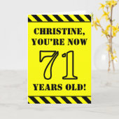 Carte 71e anniversaire : Jeu de style de crayon amusant  (Fleur jaune)