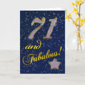 Carte 71e anniversaire pour quelqu'un Fabulous (Fleur jaune)