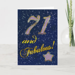 Carte 71e anniversaire pour quelqu'un Fabulous