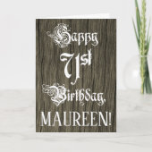 Carte 71e anniversaire : Texte élégant et raffiné; Faux  (Devant)