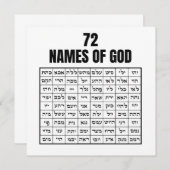 Carte 72 Names of God (Devant / Derrière)